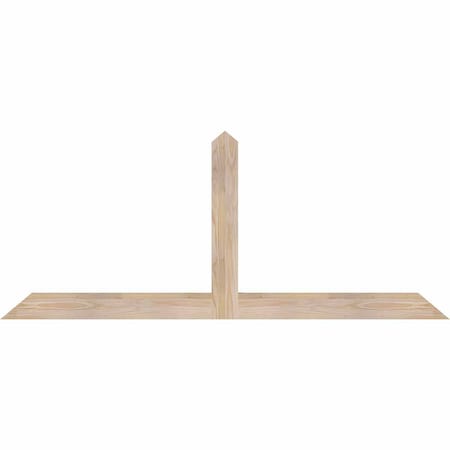 Ekena Millwork Portland Smooth Timber Gable Bracket, Douglas Fir, 60"W x 25"H x 1 1/2"D x 3 1/2"F, 10/12 Pitch GBW060X25X0204POR00SDF
